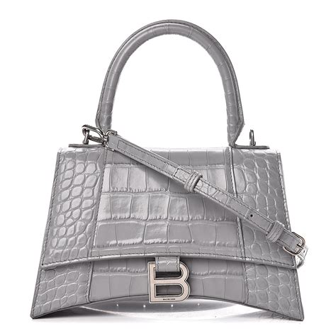 balenciaga hourglass bag crocodile small